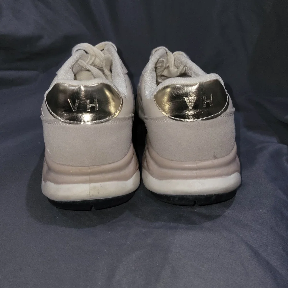 Vintage Havana Womens Nude Gold Glitter Star Tan Sneakers Shoes Casual Size 8.5